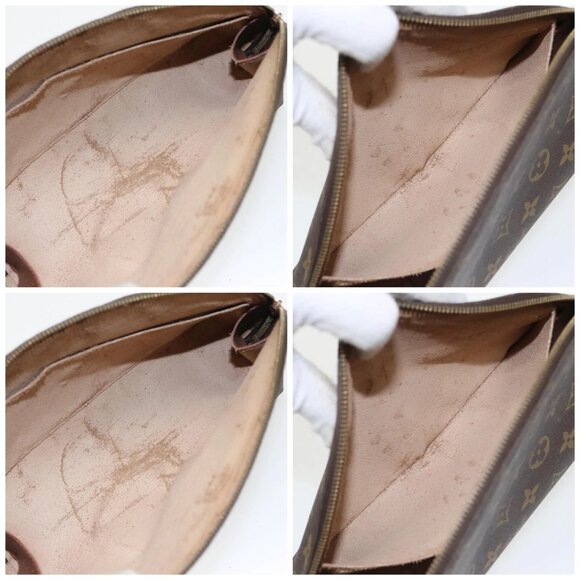 LOUIS VUITTON Monogram Trousse Demi Ronde Cosmetic Pouch M47520 LV Auth 100605 - Picture 15 of 16